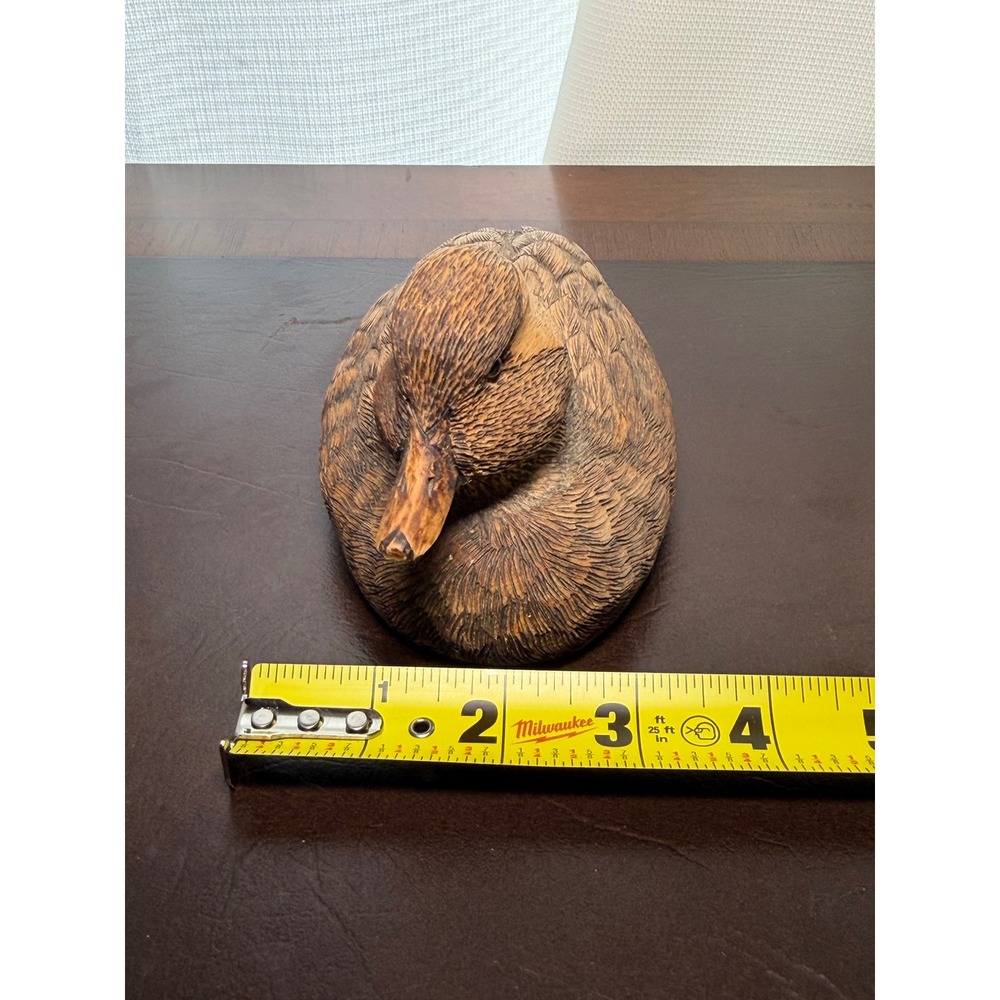 Paul & Dotty Baumann 1989 Hand Carved Pyrography Duck Decoy Signed - Picture 6 of 9